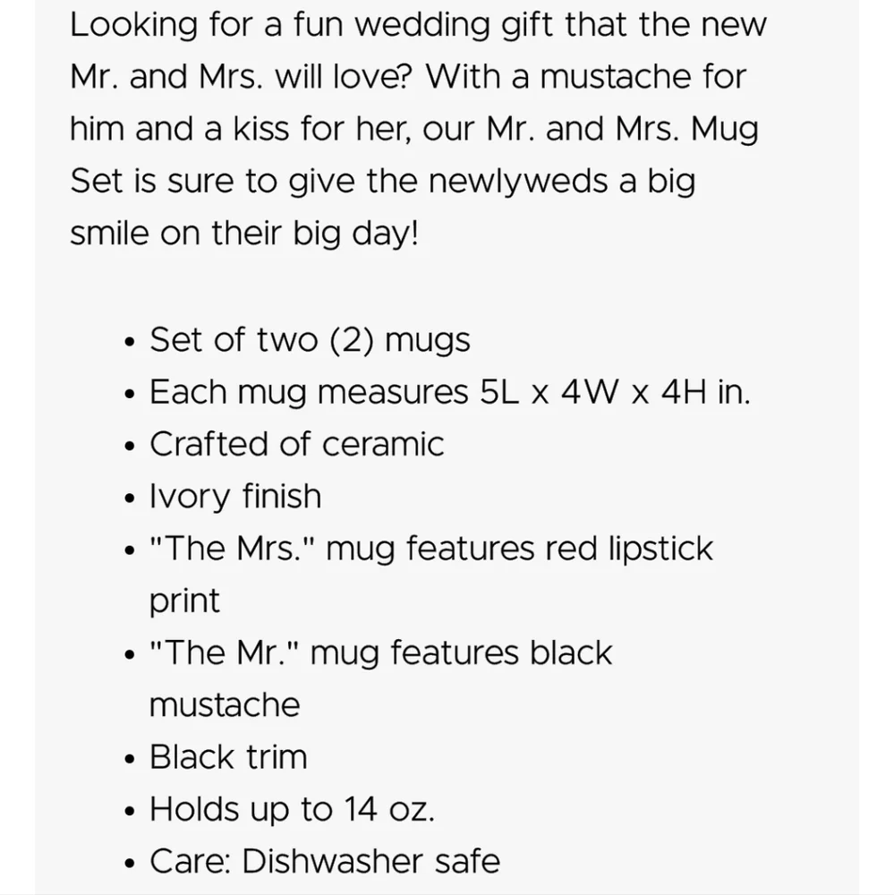 The Mr. & The Mrs. Mugs